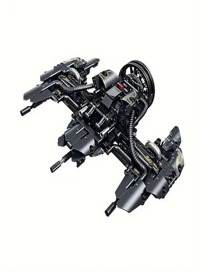 KING FORU 571-Piece Black Transformer Motorcycle Building Blocks - Motorbike Bricks Model Toy for Kids - Image 2